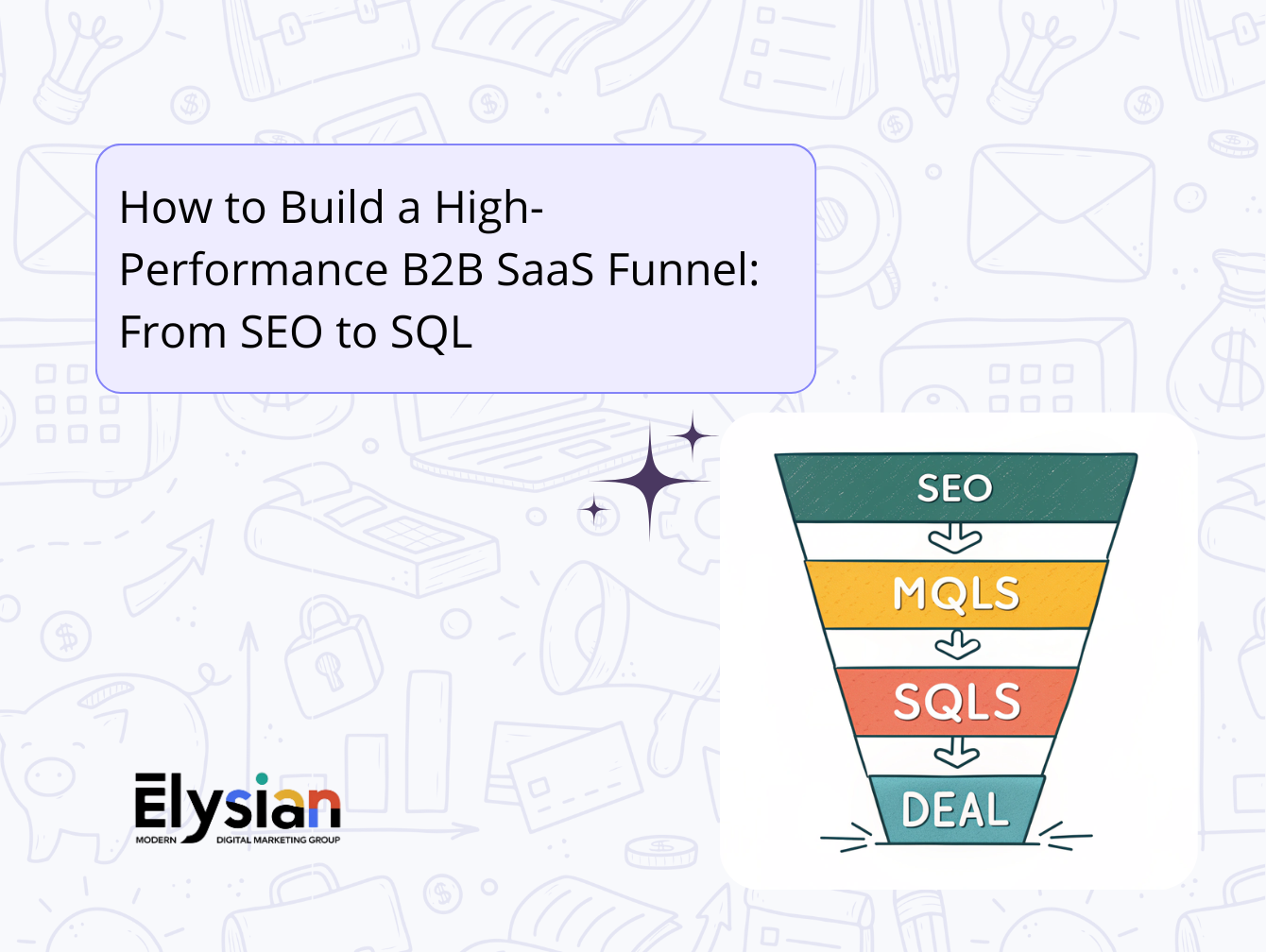 b2b saas funnel from seo to sql